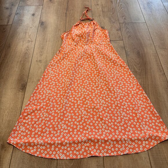 Lily Rose | Womens M High Neck Ditsy Floral Knee Length Dress Halter Cut Out - Picture 3 of 11